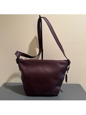 Coach Pebbled Leather Dufflette in Deep Wine style 21378